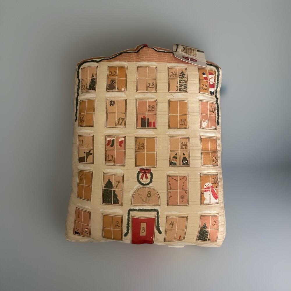 St. Nicholas Square Christmas Advent Pillow Throw Pillow Functional